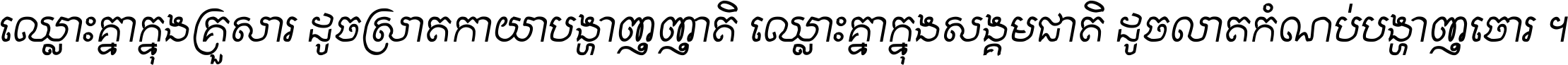 Kh Baphnom Dang Chenda Italic