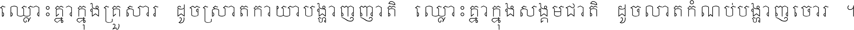 ឈ្លោះ​គ្នា​ក្នុង​គ្រួសារ ដូច​ស្រាត​កាយា​បង្ហាញ​ញាតិ ឈ្លោះគ្នាក្នុង​សង្គមជាតិ ដូច​លាត​កំណប់​បង្ហាញ​ចោរ ។