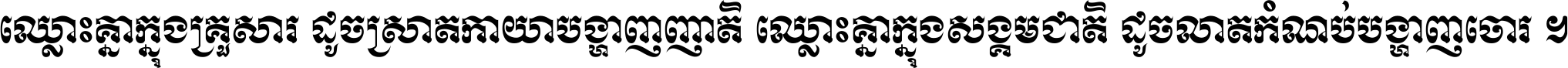 ឈ្លោះ​គ្នា​ក្នុង​គ្រួសារ ដូច​ស្រាត​កាយា​បង្ហាញ​ញាតិ ឈ្លោះគ្នាក្នុង​សង្គមជាតិ ដូច​លាត​កំណប់​បង្ហាញ​ចោរ ។