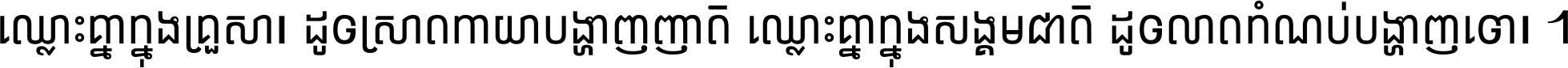 ឈ្លោះ​គ្នា​ក្នុង​គ្រួសារ ដូច​ស្រាត​កាយា​បង្ហាញ​ញាតិ ឈ្លោះគ្នាក្នុង​សង្គមជាតិ ដូច​លាត​កំណប់​បង្ហាញ​ចោរ ។