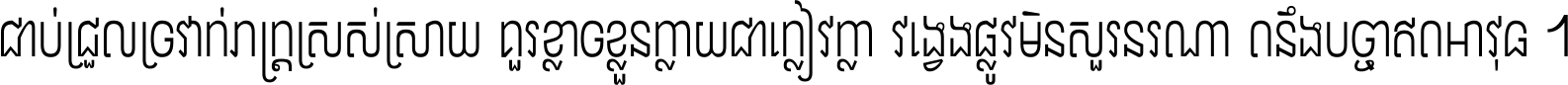 ជាប់​ជ្រួល​ច្រវាក់​ភក្ត្រ​ស្រស់ស្រាយ គួរ​ខ្លាច​ខ្លួន​ក្លាយ​ជា​ក្លៀវក្លា វង្វេង​ផ្លូវ​មិន​សួរន​រណា តនឹងបច្ចា​ឥត​អាវុធ ។