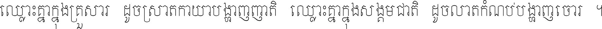ឈ្លោះ​គ្នា​ក្នុង​គ្រួសារ ដូច​ស្រាត​កាយា​បង្ហាញ​ញាតិ ឈ្លោះគ្នាក្នុង​សង្គមជាតិ ដូច​លាត​កំណប់​បង្ហាញ​ចោរ ។